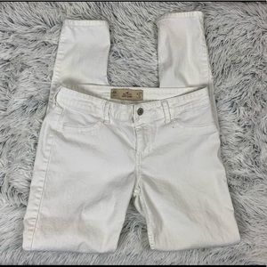 Hollister white skinny jeans